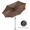 Villacera 9-Foot LED Outdoor Patio Umbrella, Brown 83-OUT5421 - alternate 4